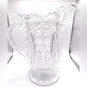 ⭐️Antique 1876-1920 ABP American Brilliant Cut Glass Period Pitcher detailed cut